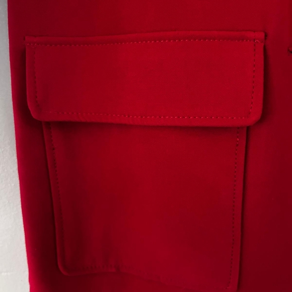 Worthington Red Pea Coat with Black Buttons - Picture 7 of 11